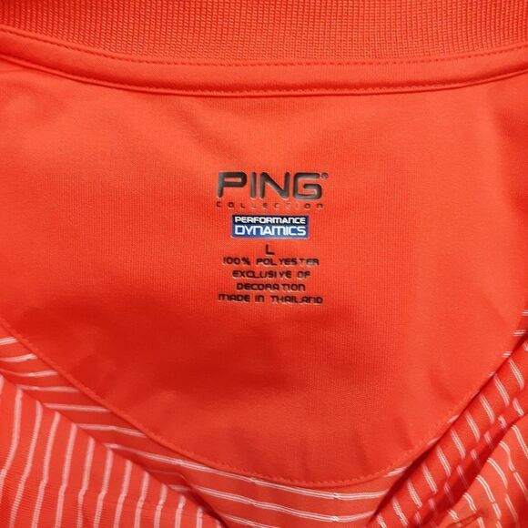 PING orange and white striped polo shirt - Picture 4 of 4
